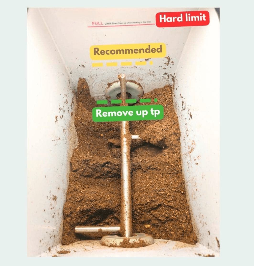 Best practice to remove GEME compost