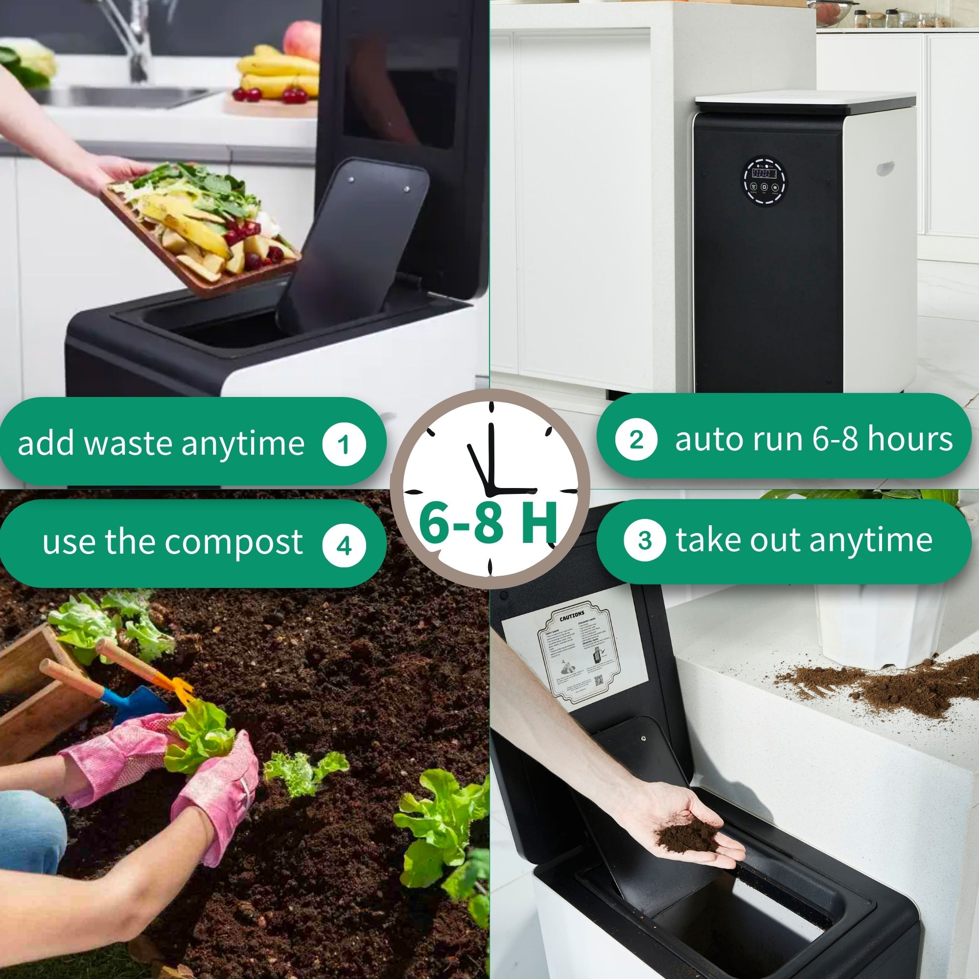 GEME World First Bio Smart 19L Electric Composter for Kitchen